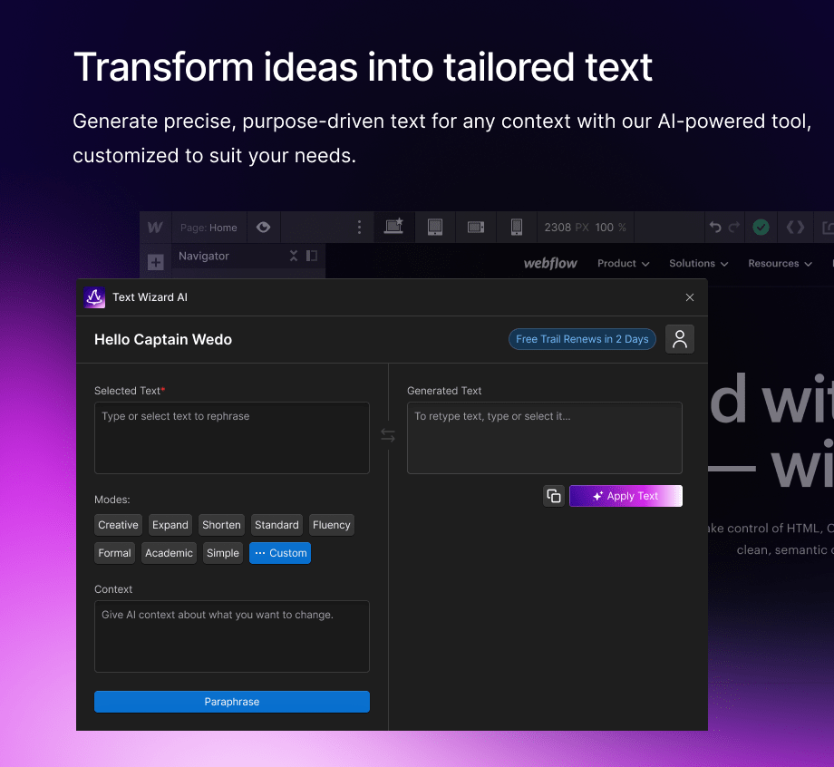 Text Wizard AI